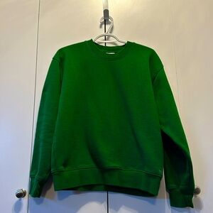 TNA Cozy Fleece Perfect Crew Sweatshirt - Juniper Green